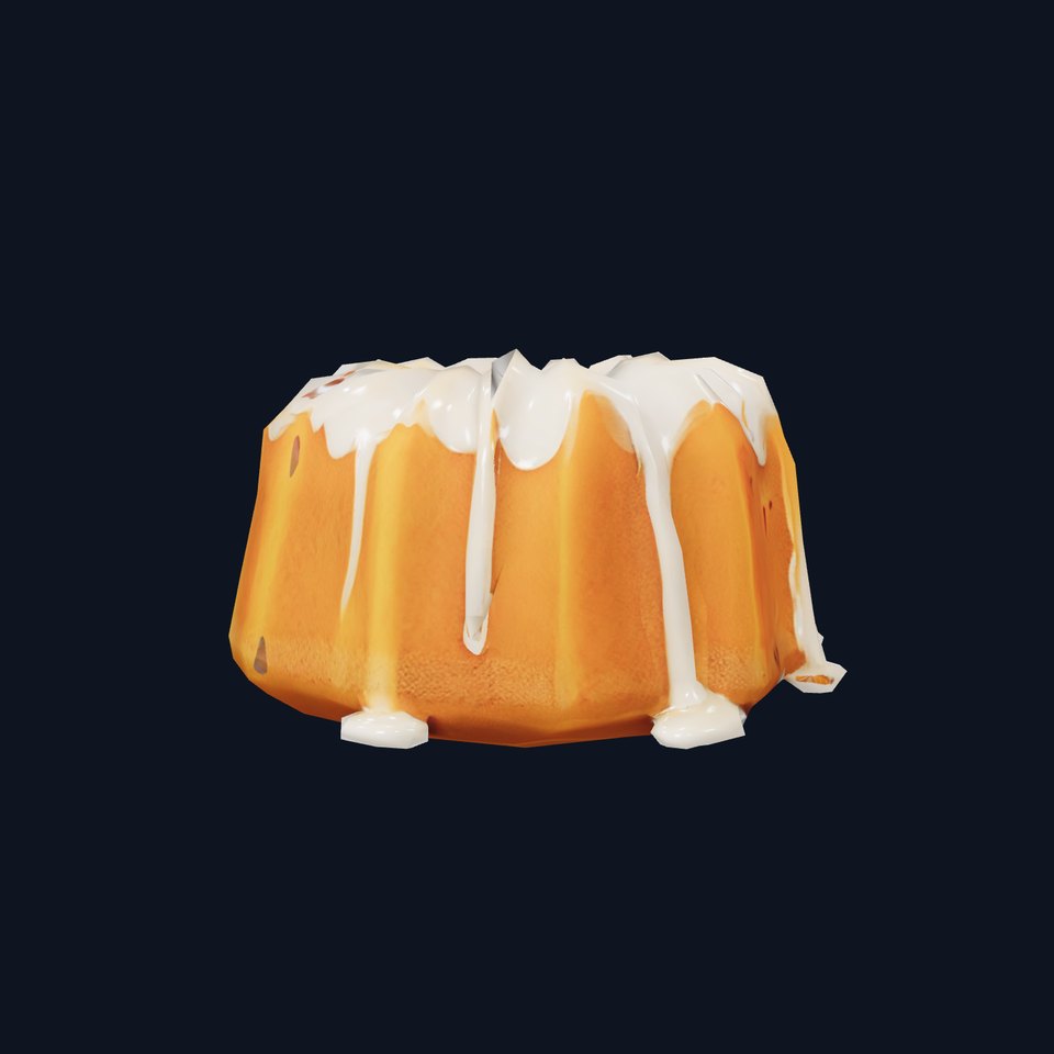 Elegant Vanilla Bundt Cake model pack